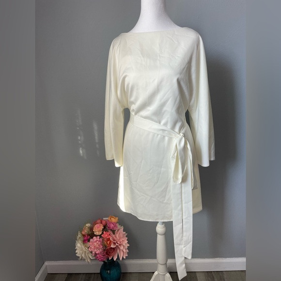 NBD Maika Dress White - Revolve Wide Sleeve Mini - Picture 3 of 10